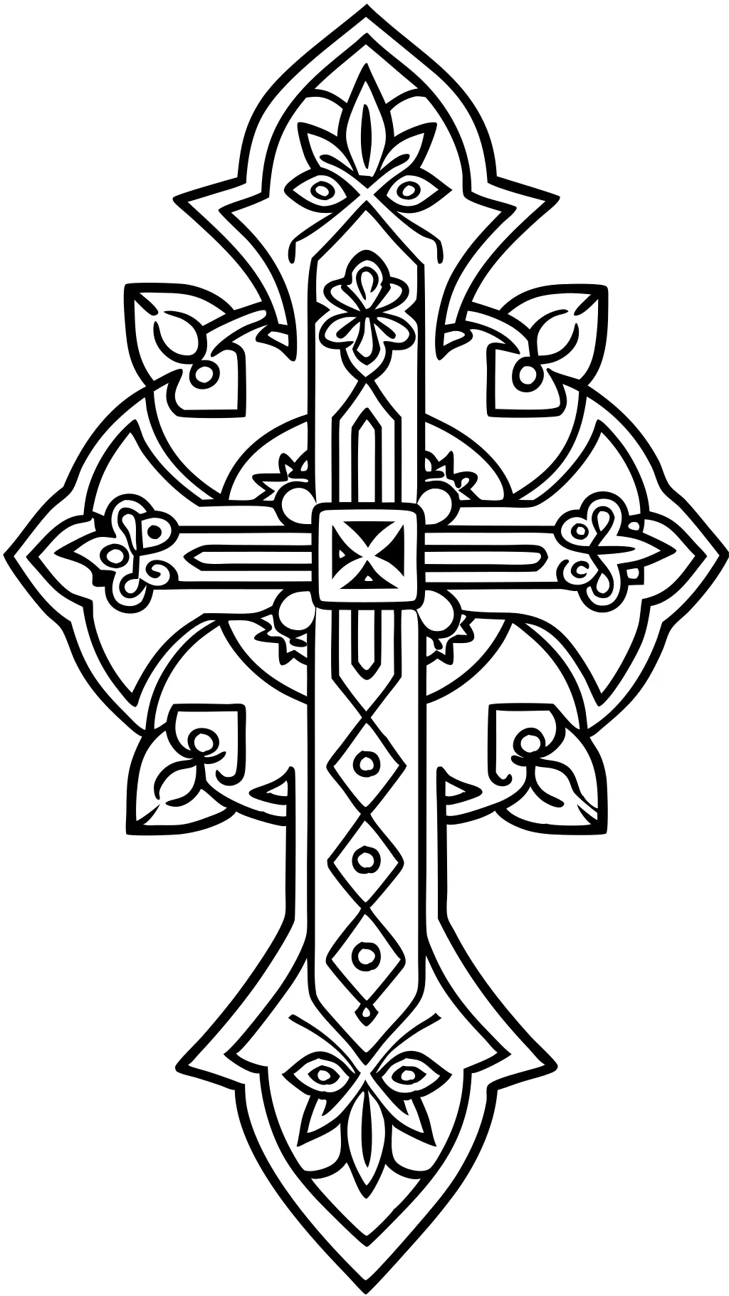 cross coloring pages